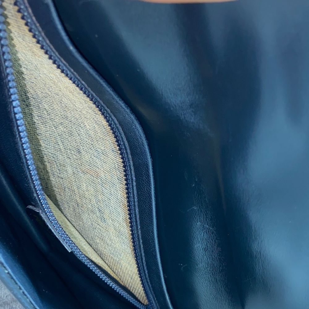Authentic CELINE Envelope Navy Leather Clutch Bag - Picture 12 of 16